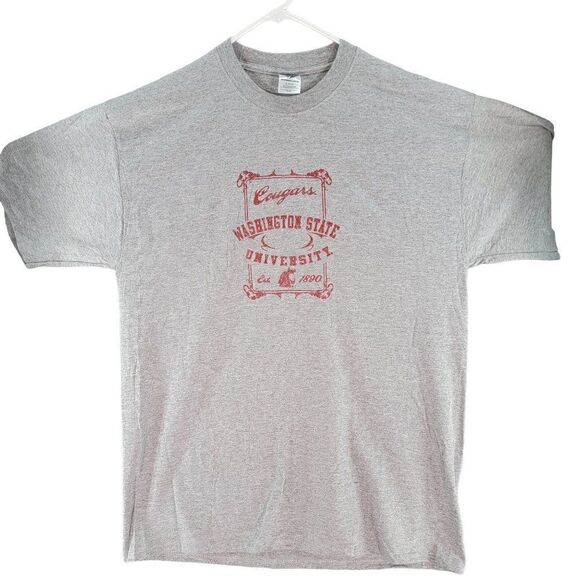 Jerzees Washington State Cougars T Shirt Mens XL Gray Short Sleeve NWOT  V66-74 - Picture 1 of 6